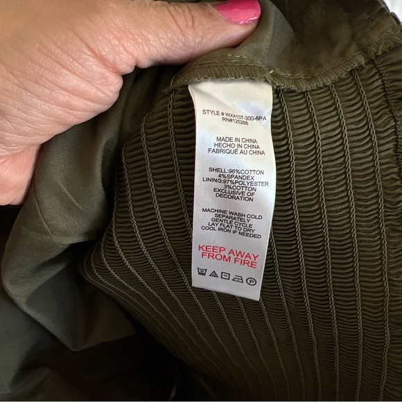 NWT Jason Wu Military Green Crop Puff Sleeve Top Size Large - Picture 9 of 12